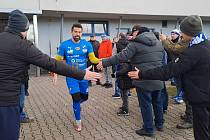 Milan Baroš při derby starých gard Baníku Ostrava a Vítkovic.