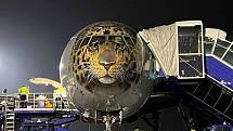 Přištání leopardího Boeingu 777-300 společnosti Rossiya Airlines v Mošnově.