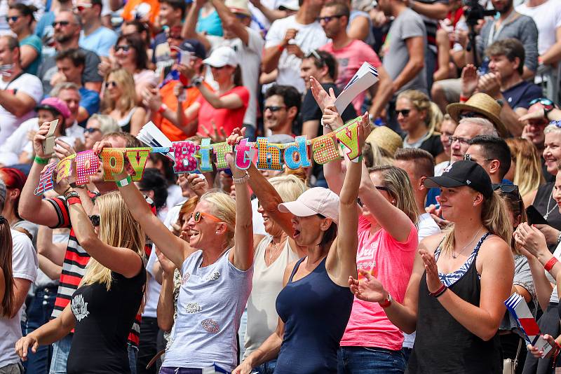 FIVB Světové série v plážovém volejbalu J&T Banka Ostrava Beach Open, 1. června 2019 v Ostravě. Na snímku fanoušci.