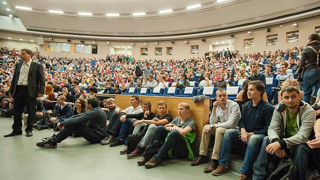 Aula Vysoké školy báňské – Technické univerzity Ostrava. Ilustrační foto.