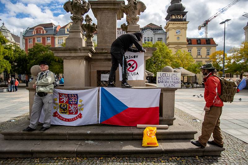 Demonstrace proti vládě na Masarykově náměstí, 28.září 2022, Ostrava.