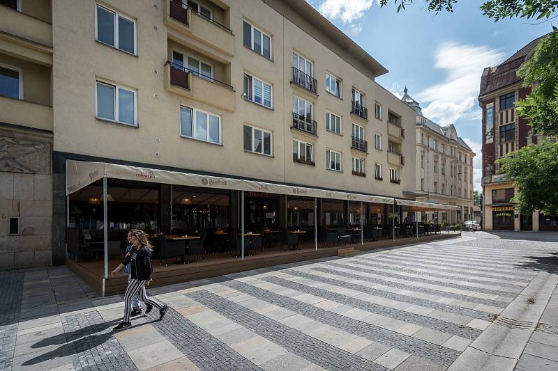 Masarykovo náměstí, 12. července 2019 v Ostravě. Na snímku Coloseum.