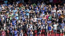 Derby Sigma vs. Baník táhne. Snímky z předchozího derby na Andrově stadionu a odjezd (příjezd) fanoušků Baníku do Olomouce.