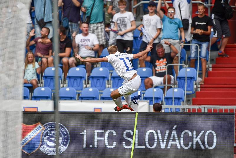 Utkání 5. kola první fotbalové ligy: FC Baník Ostrava - Bohemians 1905 , 10. srpna 2019 v Ostravě. Na snímku radsot Nemanja Kuzmanovič.