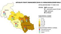 Mapa KHS Ostrava 17. července 2020.