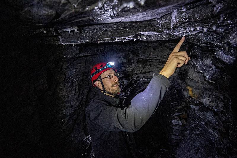 U města Odry se otevřel Flascharův důl, kde se v minulosti těžila břidlice, 9. července 2020. Jeden z iniciátorů projektu Jakub Zeman.