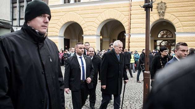 Prezident republiky Miloš Zeman ve Frenštátě pod Radhoštěm. Ilustrační foto.