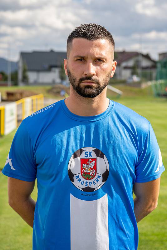 Fotbalový klub - Spolek SK Brušperk, 26. srpna 2020 v Brušperku. Ilir Preči (útočník)