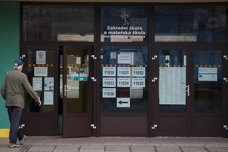 Druhé kolo prezidentských voleb v Ostravě, 27. ledna 2018.