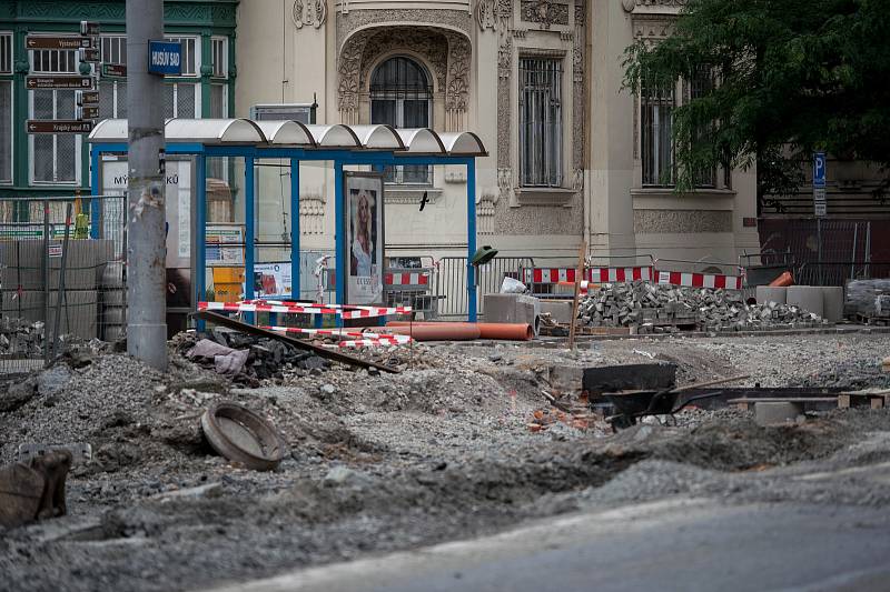 Oprava ulice Českobratrské v Ostravě, 4. července 2017. Ilustrační foto.