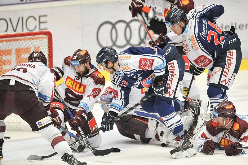 Utkání 29. kola hokejové extraligy: HC Vítkovice Ridera vs. HC Sparta Praha, 8. prosince v Ostravě.