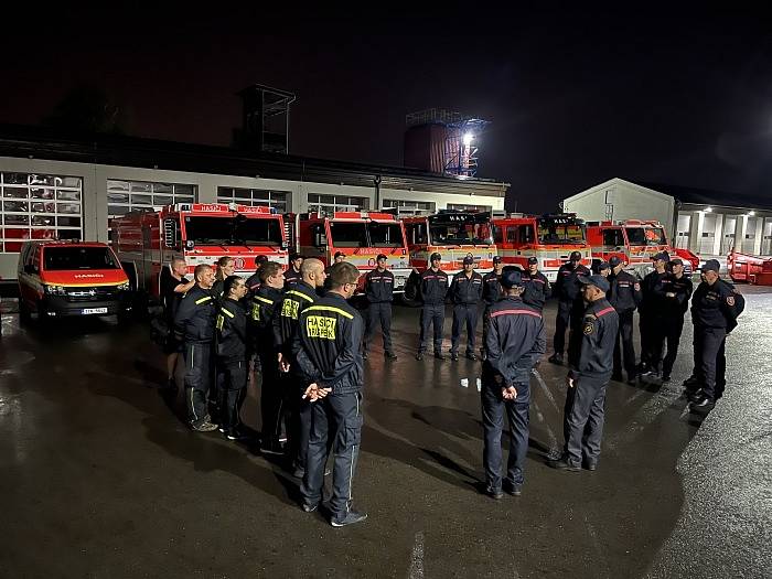 Další hasiči z celého MS kraje vyjeli pomáhat Českému Švýcarsku, červenec 2022.