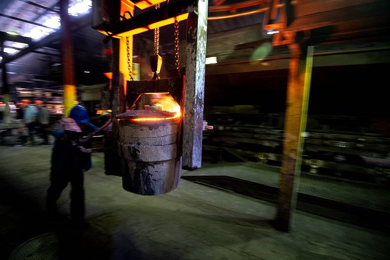 Výroba kotlů Viadrus v Bohumíně.
