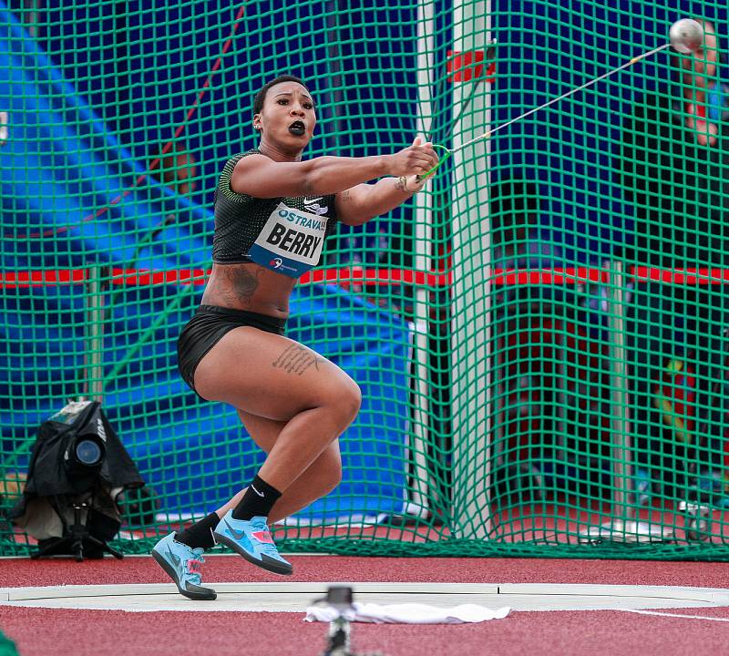 Zlatá tretra Ostrava 2018. Hammer throw, kladivo ženy, Gwen Berry