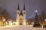 Vánoční strom, Ostrava-Přívoz, náměstí Svatopluka Čecha