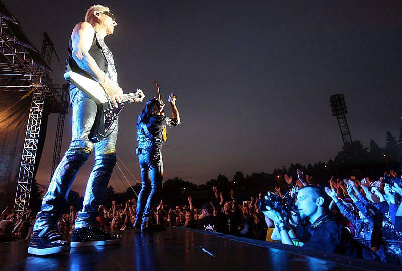 Koncert kapely Scorpions na ostravských Bazalech.