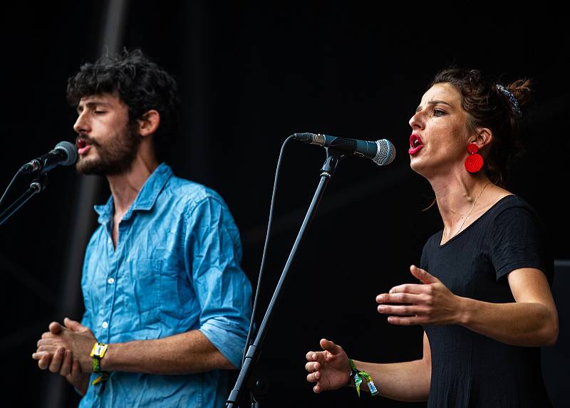 Hudební festival Colours of Ostrava 2019 v Dolní oblasti Vítkovice, 19. července 2019 v Ostravě. Na snímku skupina San Savlvádor.