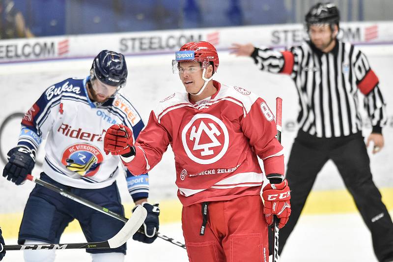 Přípravné hokejové utkání: HC Vítkovice Ridera - HC Oceláři Třinec, 14. srpna 2018 v Ostravě.