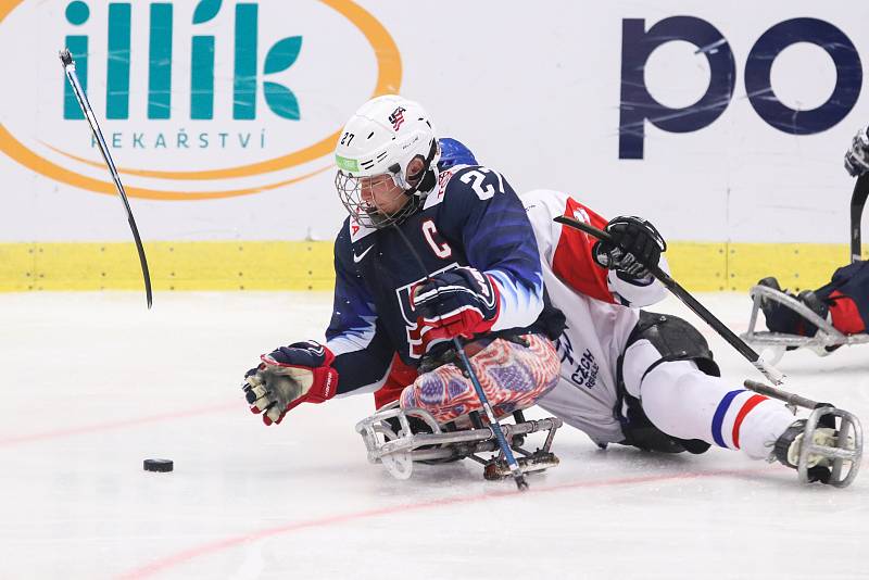 Mistrovství světa v para hokeji 2019, 3. května 2019 v Ostravě. Na snímku Pauls Josh (USA).