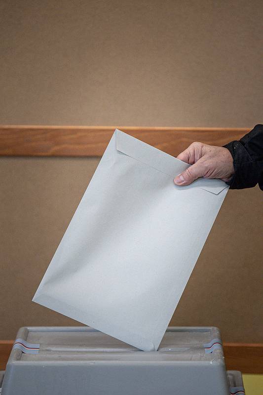 První den voleb v Ostravě, 23.září 2022.