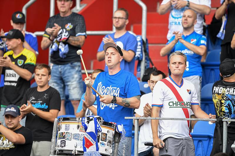 Utkání 2. kola první fotbalové ligy: Baník Ostrava - Fastav Zlín, 1. srpna 2021 v Ostravě. Fanoušci Baníku.