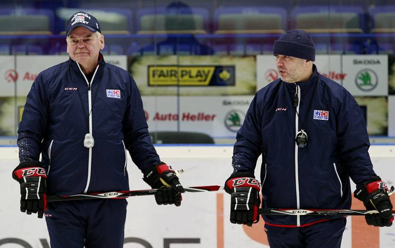 Česká hokejová reprezentace už pod taktovkou kouče Vladimíra Vůjtka v Ostravě ladí formu na ruský tým.