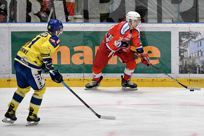 Utkání play off, čtvrtfinále, hokejové Chance ligy - 3. zápas: HC RT Torax Poruba - HC Zubr Přerov, 23. března 2021 v Ostravě.