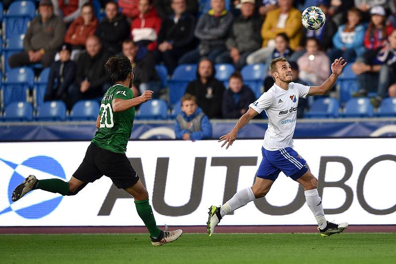 Utkání 11. kola první fotbalové ligy: Baník Ostrava - 1. FK Příbram, 30. září 2019 v Ostravě. Na snímku (zleva) Jaroslav Tregler a Nemanja Kuzmanovič.