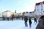 Bruslení v centru Ostravy skončilo. Atmosféra posledních dnů Vánočního kluziště na Masarykově náměstí.