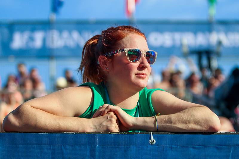 Finále muži: ČR - Norsko. FIVB Světové série v plážovém volejbalu J&T Banka Ostrava Beach Open, 2. června 2019 v Ostravě. Na snímku Iva Šípová (TJ Sokol Frýdek-Místek).