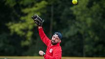 Arrows Fest 2018 v Ostravě-Porubě nabídl exhibiční zápas hokejistů Vítkovic, baseballistů Arrows Ostrava a amerických fotbalistů Steelers Ostrava.