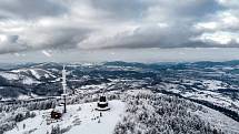 Inverze zachycená z Beskyd fotografem Jiřím Baranem.