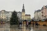 Vánoční trhy na Masarykově náměstí, 26. listopadu 2021 v Ostravě.