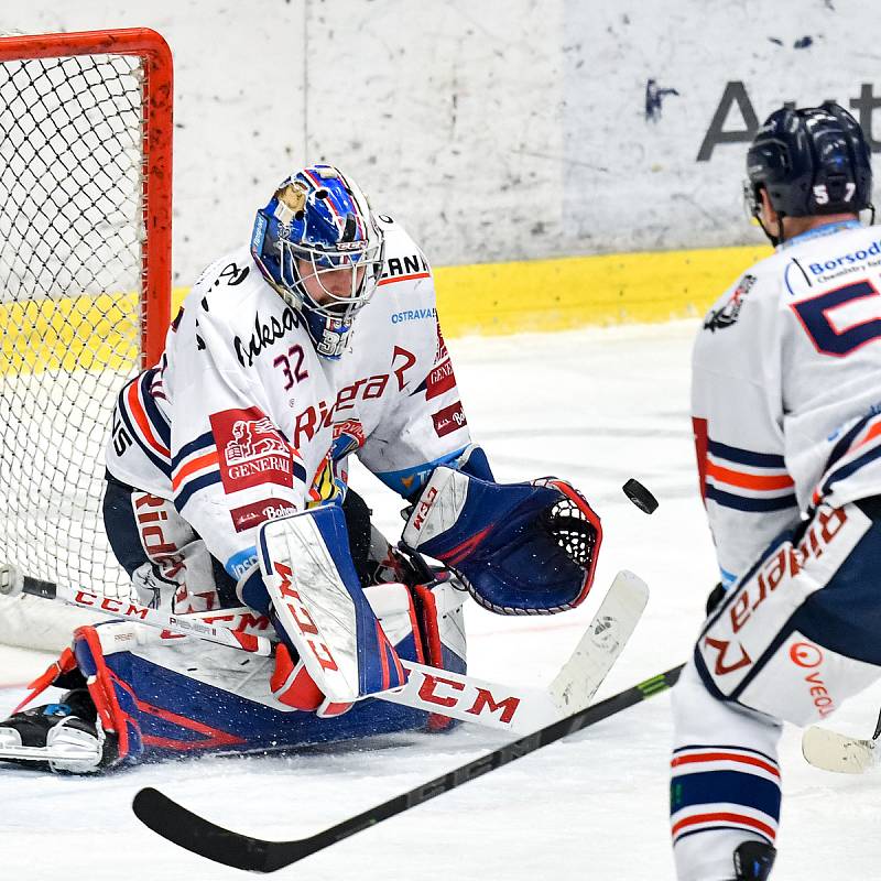 Utkání předkola play off hokejové extraligy - 2. zápas: HC Vítkovice Ridera - HC Sparta Praha, 12. března 2019 v Ostravě. Na snímku Patrik Bartošák.