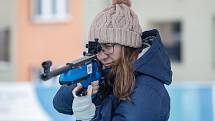 Olympijský festival u Ostravar Arény, neděle 18. února 2018 v Ostravě, biatlonová střelnice