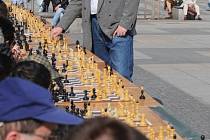 Předehrou letošního šachového turnaje Ostravský koník 2008 byla ve čtvrtek na Masarykově náměstí simultánka šachového mistra Lukáše Klímy s pětadvaceti vyzyvateli z řad veřejnosti