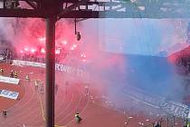 Utkání Baník Ostrava-Sparta Praha, stadion, 11. března 2023.