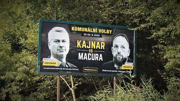 Předvolební billboardy v ulicích Ostravy, 31. 8. 2022, Ostrava