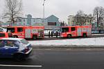 Výluku na trase tramvajové linky číslo jedna způsobil požár.