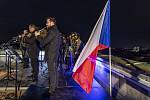 Oslavy výročí 17. listopadu v roce 2020 v Ostravě. Ze střechy radnice v úpatí vyhlídkové věže zazněla státní hymna v podání Janáčkovy filharmonie Ostrava.