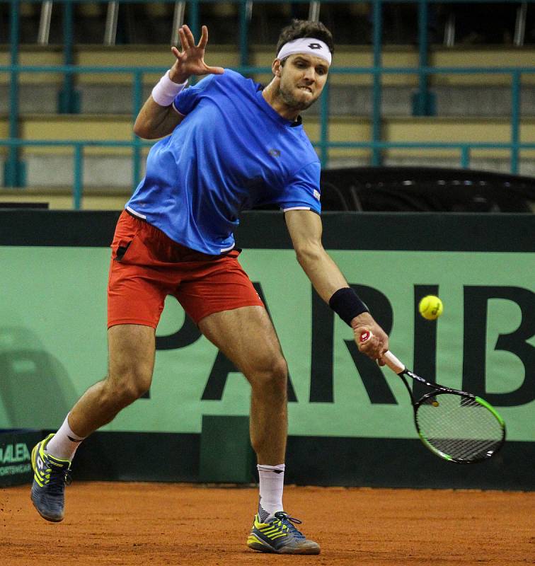 Davis Cup 2018 v Ostravě - Česko vs. Izrael, Jiří Veselý