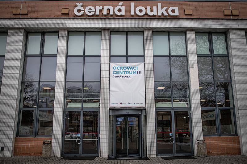 Očkovací centrum na Černé louce, 1. Března 2021 v Ostravě.