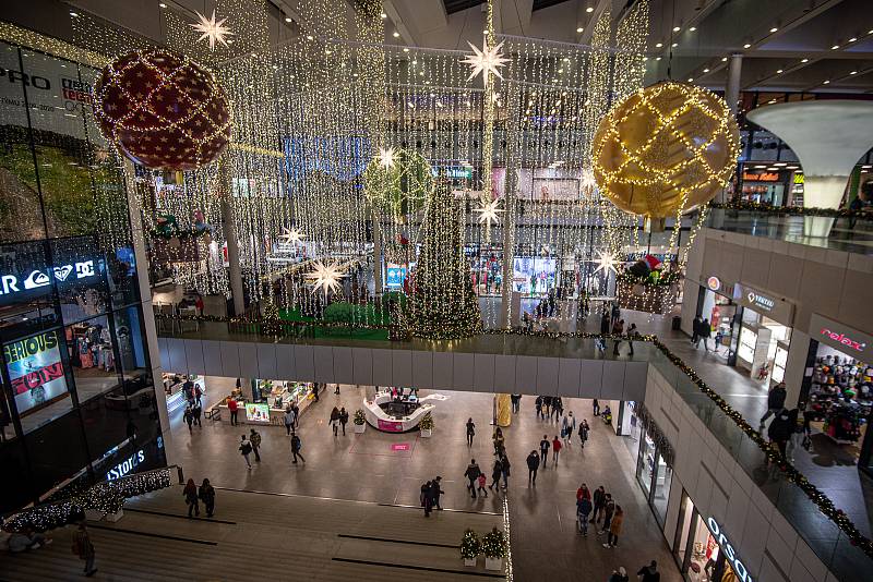 Nákupní centrum Forum Nová Karolina, 12. prosince 2020 v Ostravě.