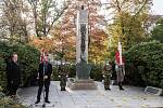 Ceremonie k 98. výročí vzniku samostatného československého státu v Ostravě.