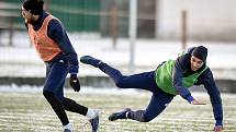 Zimní příprava FC Baníku Ostrava, 3. ledna 2019 v Ostravě. Na snímku (vpravo) Nemanja Kuzmanovič.