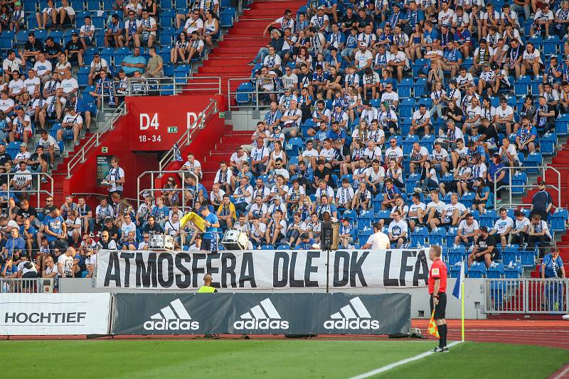 Utkaní 7. kola fotbalové FORTUNA:LIGY: FC Baník Ostrava - 1. FC Slovácko, 23. srpna 2019 v Ostravě. Na snímku fanoušci.