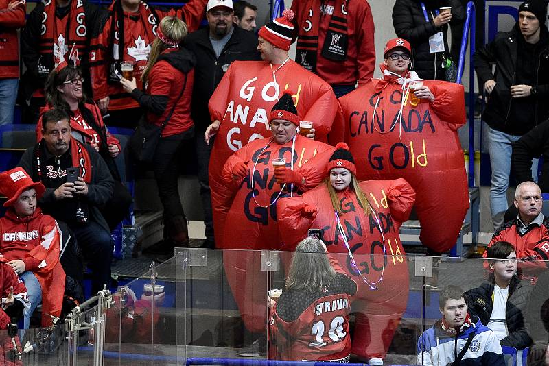 Mistrovství světa hokejistů do 20 let, finále: Rusko - Kanada, 5. ledna 2020 v Ostravě. Na snímku fanoušci.
