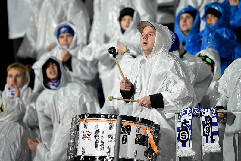 Utkání 20. kola první fotbalové ligy: Baník Ostrava - Sparta Praha, 14. prosince 2019 v Ostravě. Na snímku fanoušci Baníku.