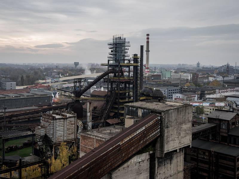 Jedna z nejvýraznějších dominant Ostravy - nástavba vysoké pece Bolt Tower.