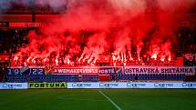 Utkání 6. kola fotbalové Fortuna ligy: FC Baník Ostrava - Slavia Praha, 4. října 2020 v Ostravě. Fanoušci Baníku.